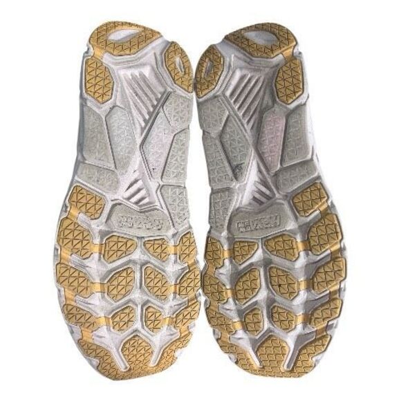 Hoka One One Clifton LS Shoes Sneakers Pink Peach Size Women 14 Men 13 Leather - Picture 11 of 13